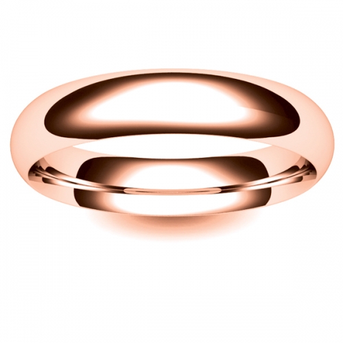Court Light -  4mm (TCSL4-R) Rose Gold Wedding Ring UK